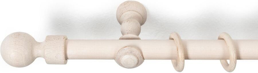 SN DECO GROUP Gordijnroede Giro 28 mm hout verschillende lengtes en kleuren compleet set - Foto 5