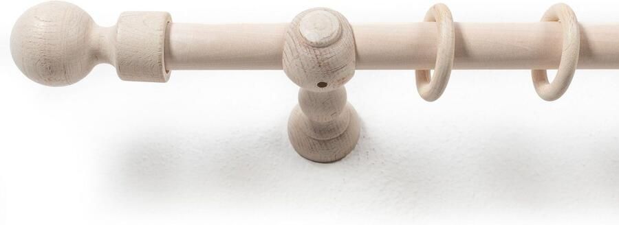SN DECO GROUP Gordijnroede Giro 28 mm hout verschillende lengtes en kleuren compleet set - Foto 4