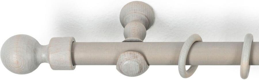 SN DECO GROUP Gordijnroede Giro 28 mm hout verschillende lengtes en kleuren compleet set - Foto 5