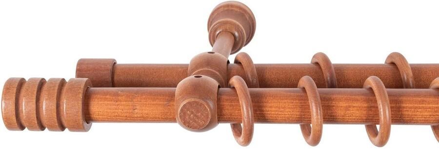 SN DECO GROUP Gordijnroede Pisa 28 mm hout verschillende lengtes en kleuren compleet set (1 stuk) - Foto 5