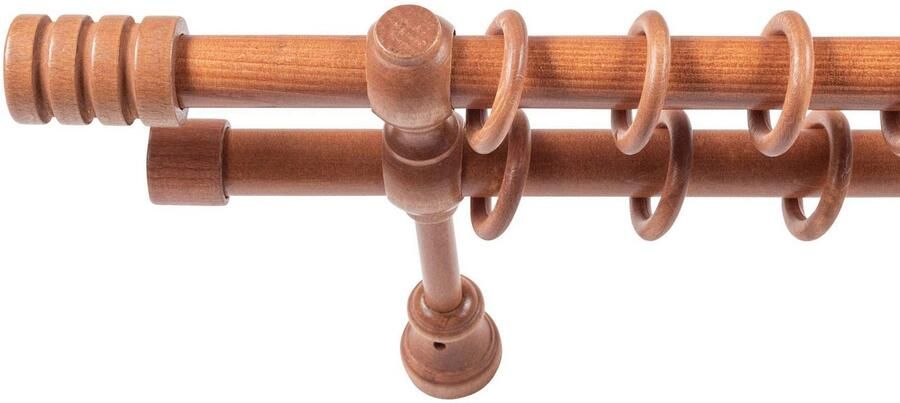 SN DECO GROUP Gordijnroede Pisa 28 mm hout verschillende lengtes en kleuren compleet set (1 stuk) - Foto 4