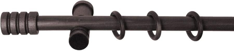 SN DECO GROUP Gordijnroede Pisa 28 mm hout verschillende lengtes en kleuren compleet set (1 stuk) - Foto 4