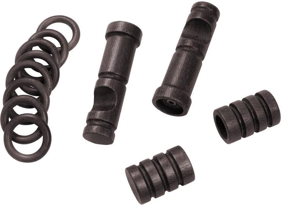 SN DECO GROUP Gordijnroede Pisa 28 mm hout verschillende lengtes en kleuren compleet set (1 stuk) - Foto 2