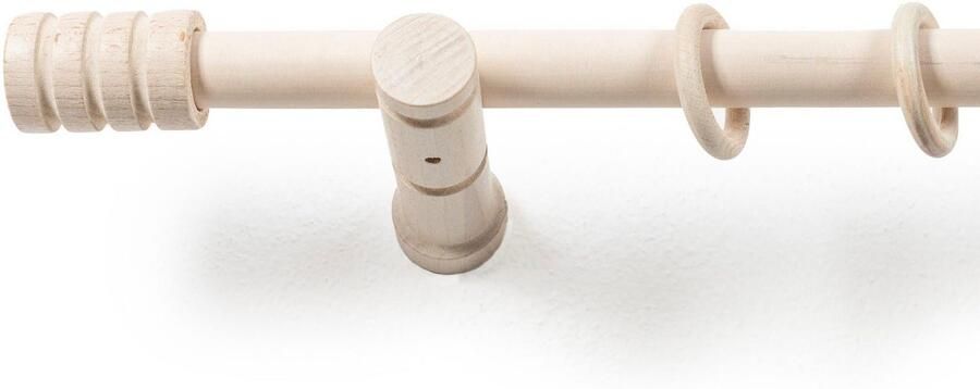 SN DECO GROUP Gordijnroede Pisa 28 mm hout verschillende lengtes en kleuren compleet set (1 stuk) - Foto 2