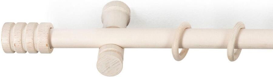 SN DECO GROUP Gordijnroede Pisa 28 mm hout verschillende lengtes en kleuren compleet set (1 stuk) - Foto 3