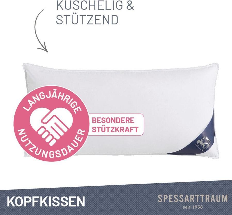 SPESSARTTRAUM Verenhoofdkussen FIRST CLASS enkel kussen of duopack! gemaakt in duitsland allergievriendelijk set goedkoper - Foto 5