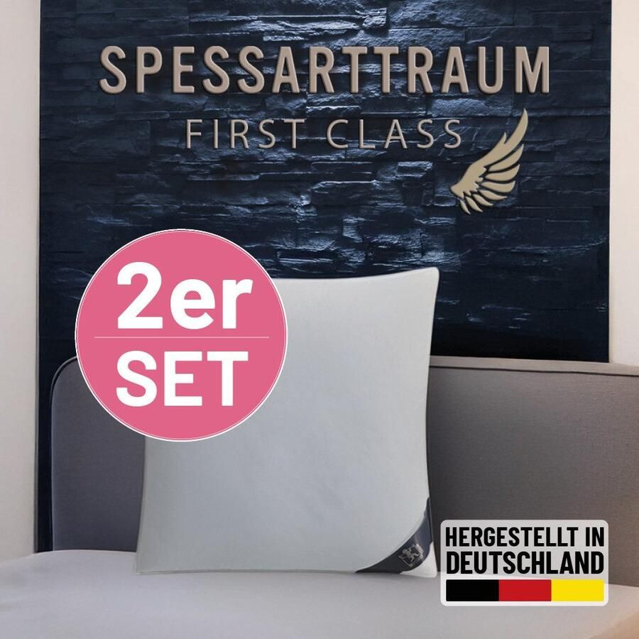 SPESSARTTRAUM Verenhoofdkussen FIRST CLASS enkel kussen of duopack! gemaakt in duitsland allergievriendelijk set goedkoper - Foto 2