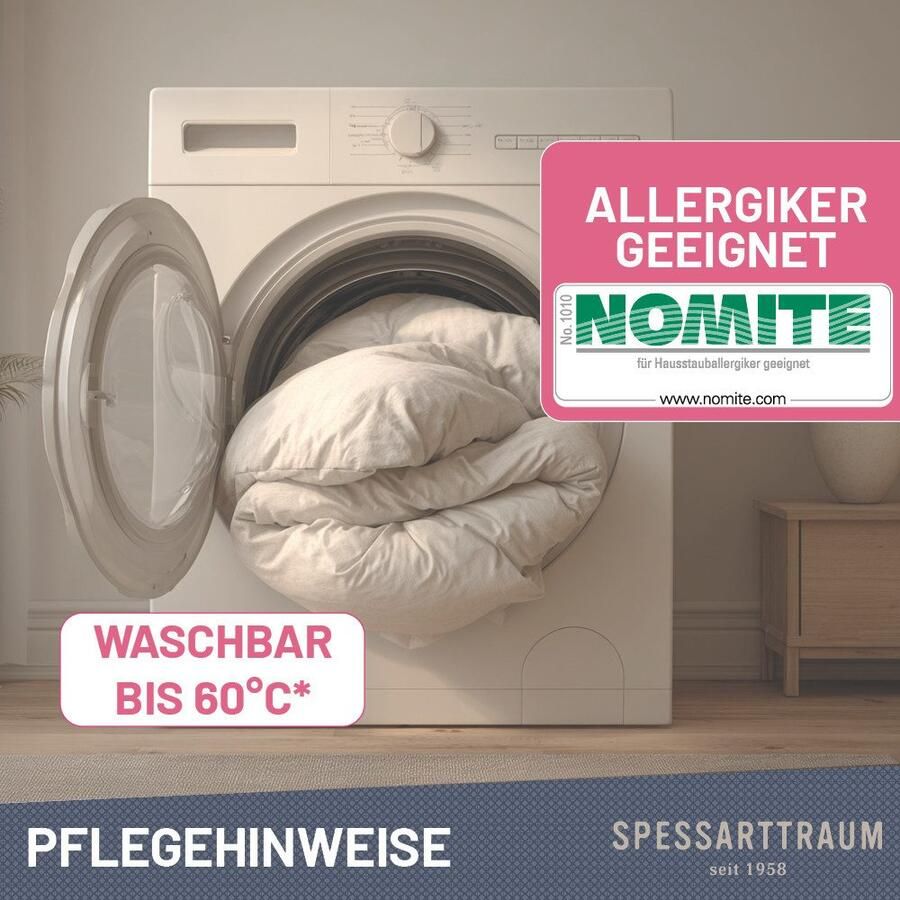 SPESSARTTRAUM Veren kussen FIRST CLASS hoofdkussen 1-dlg. of 2-dlg. 40x80 of 80x80 cm - Foto 3
