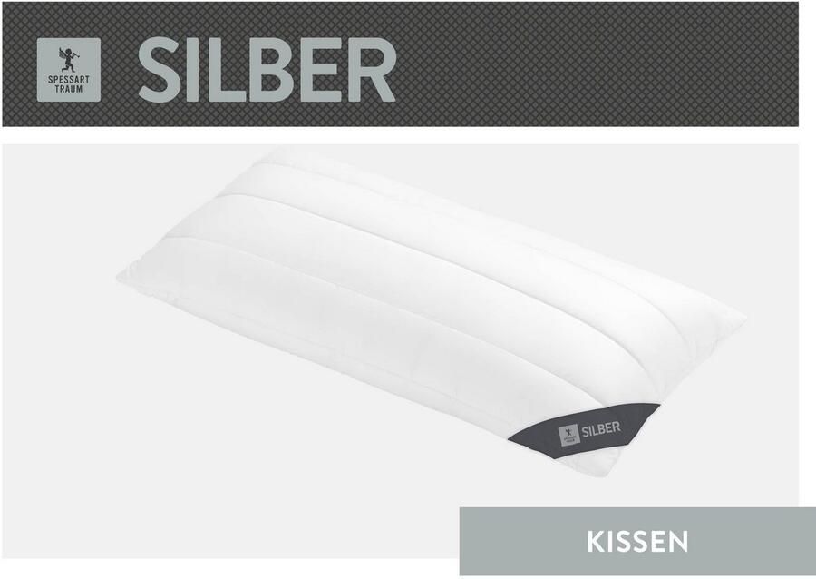 SPESSARTTRAUM Katoenen kussen Zilverkleur geproduceerd in duitsland geschikt voor mensen met allergieën - Foto 7