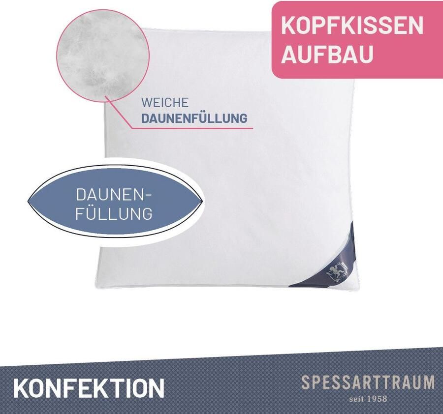 SPESSARTTRAUM Verenhoofdkussen FIRST CLASS enkel kussen of duopack! gemaakt in duitsland allergievriendelijk set goedkoper - Foto 6