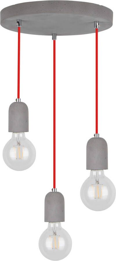 SPOT Light Hanglamp Amory Hanglamp beton kabel in rood ideaal voor vintage lampen (1 stuk) - Foto 3