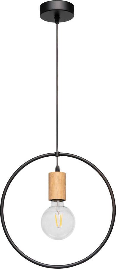 SPOT Light Hanglamp CARSTEN WOOD Hanglamp moderne lamp van metaal en eikenhout - Foto 4