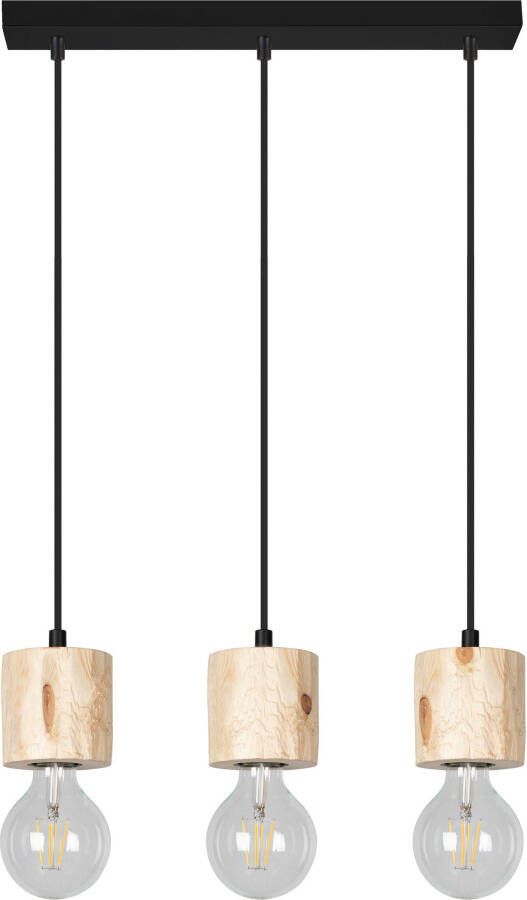 SPOT Light Hanglamp PINO Hanglamp natuurproduct van massief hout duurzaam kabel in te korten - Foto 3