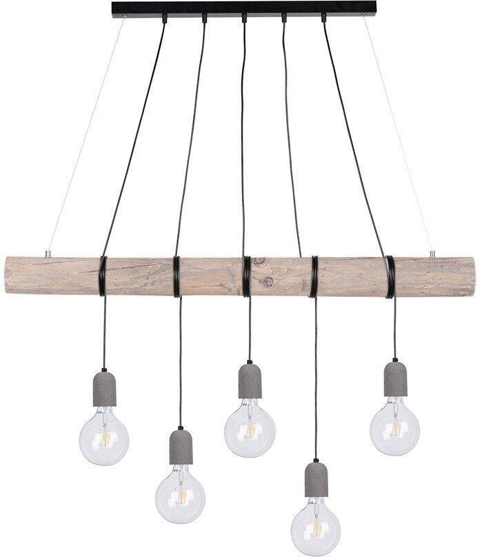 SPOT Light Hanglamp TRABO CONCRETE Hanglamp houten balk van massief grenenhout Ø 8-12 cm - Foto 2