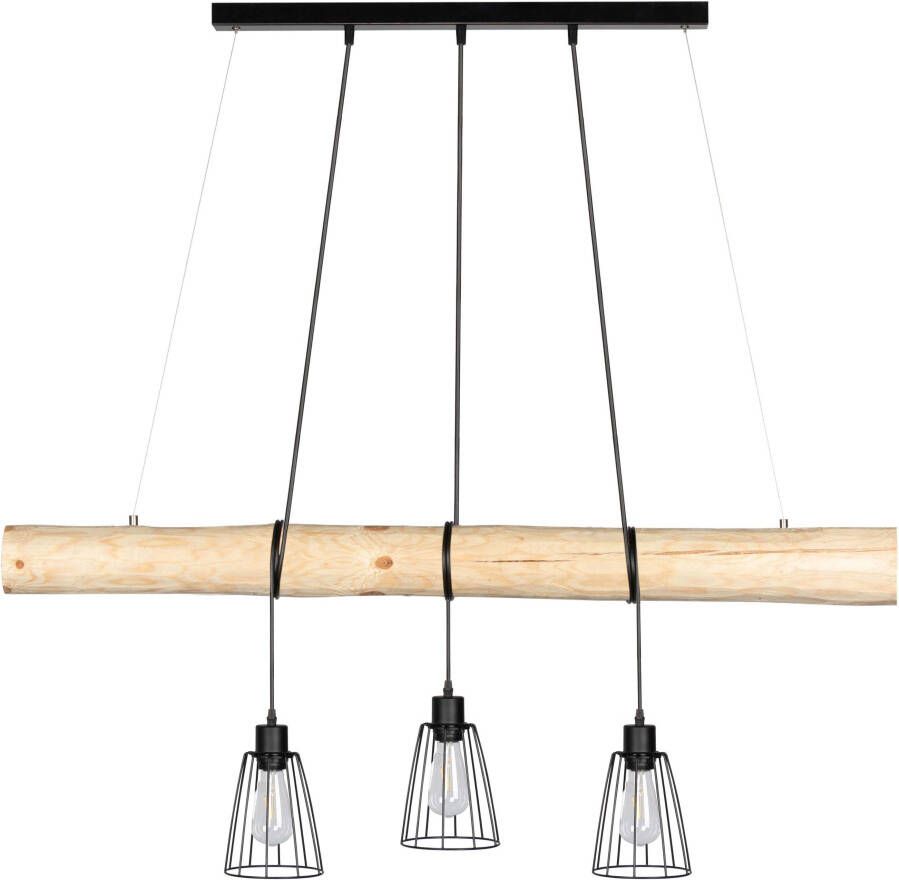 SPOT Light Hanglamp TRABO Hanglamp met massief houten balken ø 8-12 cm natuurproduct in te korten - Foto 2