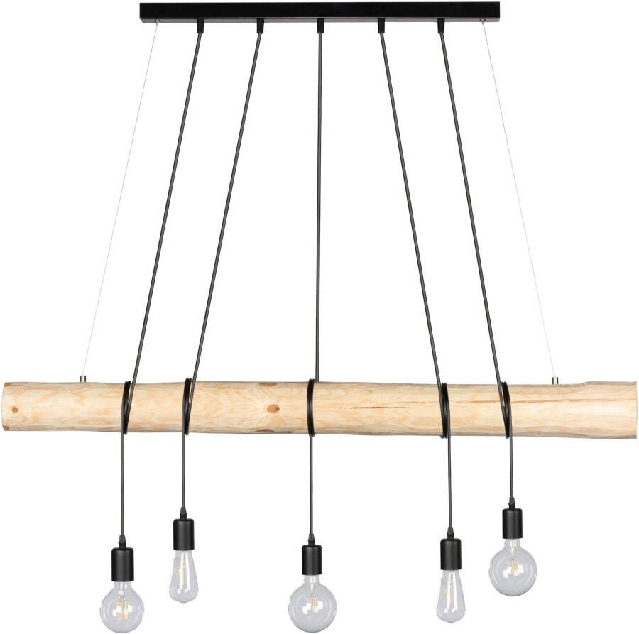 SPOT Light Hanglamp TRABO LONG Hanglamp met massief houten balken ø 8-12 cm natuurproduct in te korten (1 stuk) - Foto 2