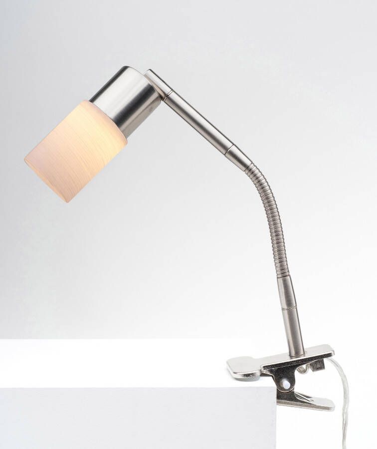 SPOT Light Klemlamp EASYFIX van metaal ledverlichting geïntegreerd flexibele arm scherm van glas