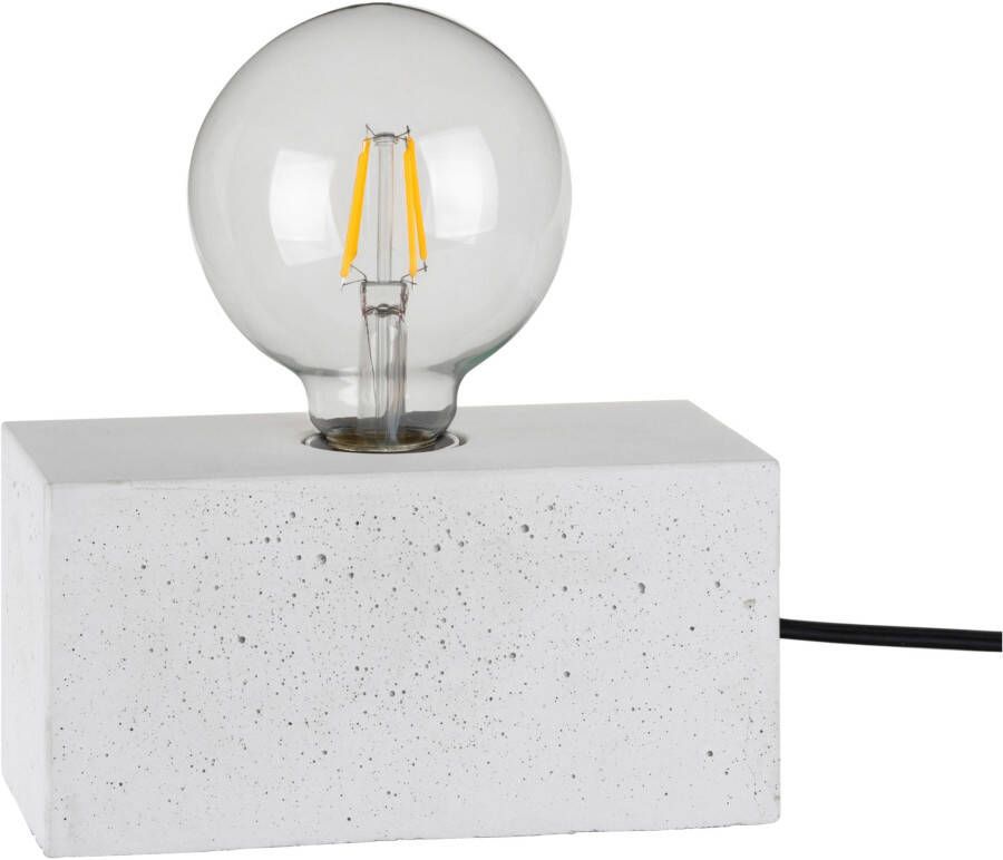 SPOT Light Tafellamp STRONG double Basis van wit beton uitstekend geschikt voor vintage lampen (1 stuk)