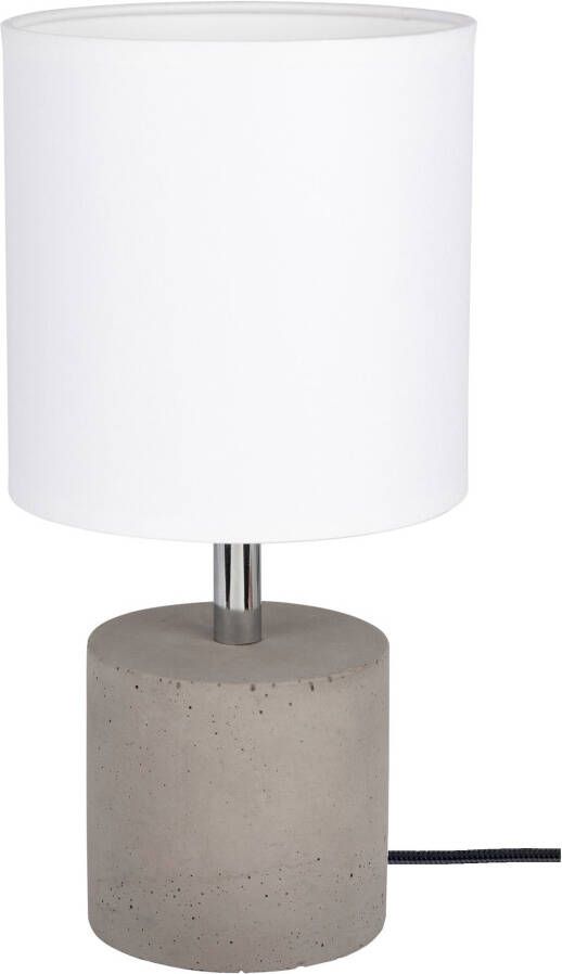 SPOT Light Tafellamp Strong Echt beton met de hand gemaakt natuurproduct lampenkap van stof (1 stuk)