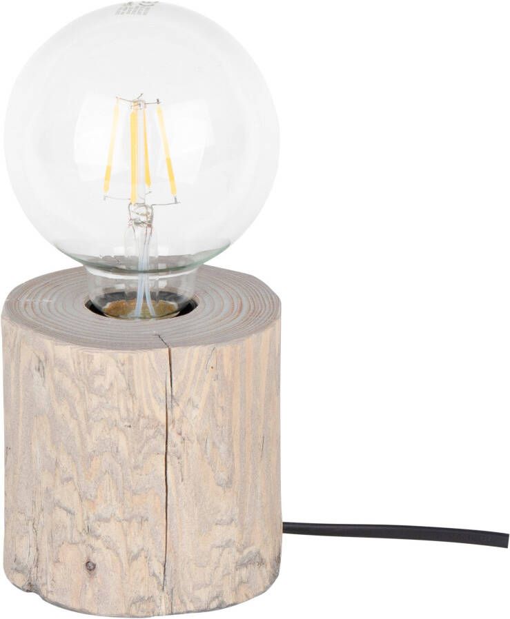 SPOT Light Tafellamp TRABO TABLE massief grenenhout ø 8-12 cm hout grijs gebeitst