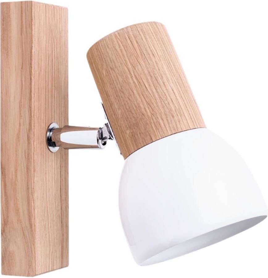 SPOT Light Wandlamp SVENDA Natuurproduct van eikenhout duurzaam scherm van metaal - Foto 3