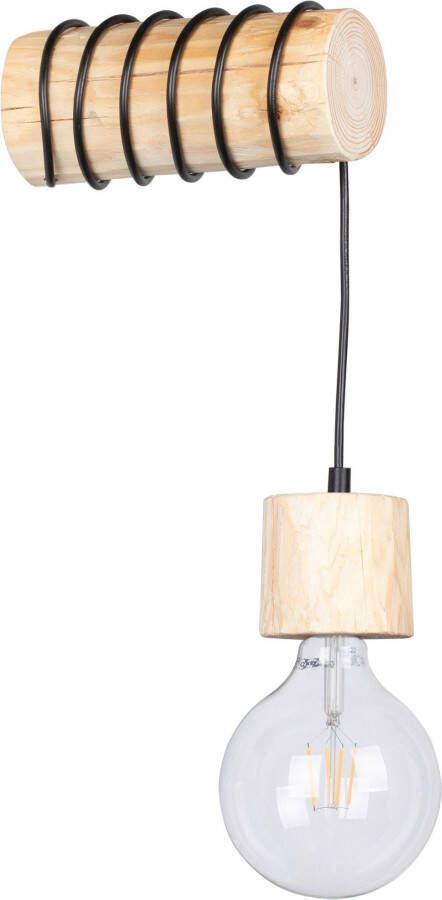 SPOT Light Wandlamp TRABO PINO Houten balk van massief grenenhout ø 8-12 cm duurzaam - Foto 2