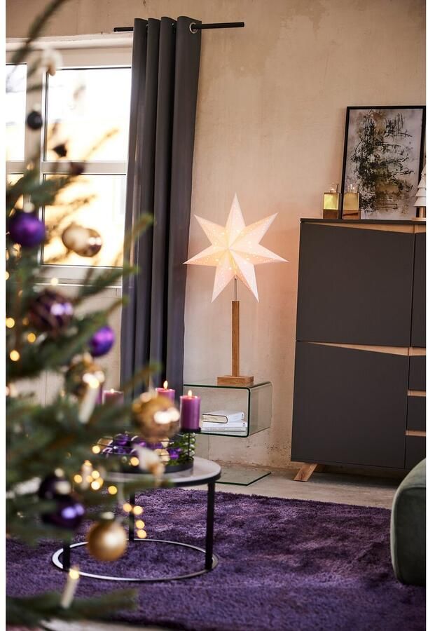 STAR TRADING Staande lamp Ster Ruit Tafellamp kerstster decoratieve ster 7-puntig kerstdecoratie (2 stuks) - Foto 1