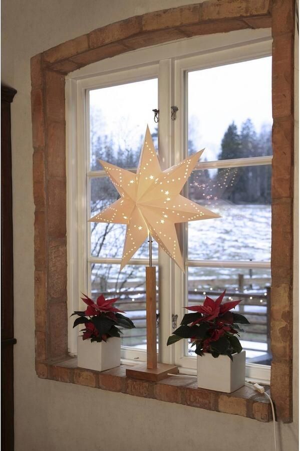 STAR TRADING Staande lamp Ster Ruit Tafellamp kerstster decoratieve ster 7-puntig kerstdecoratie (2 stuks) - Foto 6