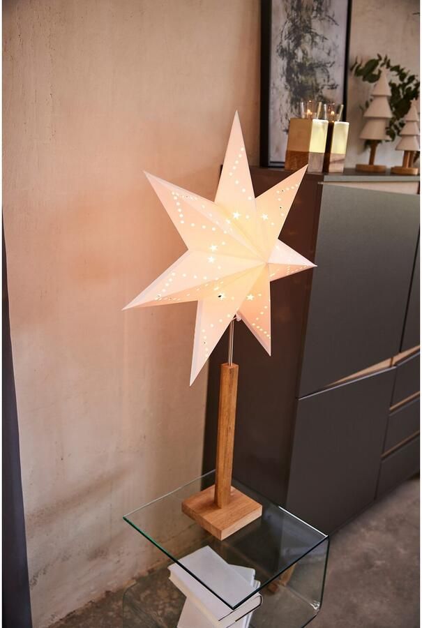 STAR TRADING Staande lamp Ster Ruit Tafellamp kerstster decoratieve ster 7-puntig kerstdecoratie (2 stuks) - Foto 4