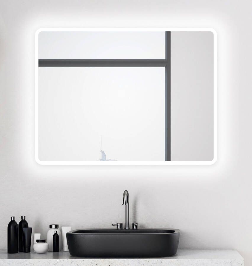 Talos Badspiegel Black Moon 80x60 cm design lichtspiegel - Foto 5