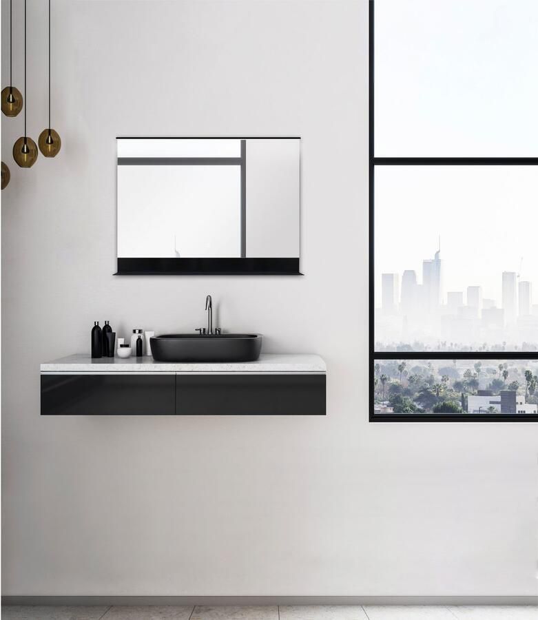 Talos Badspiegel Black HOME Bxh: 80x60 cm energiebesparend (complete set) - Foto 2