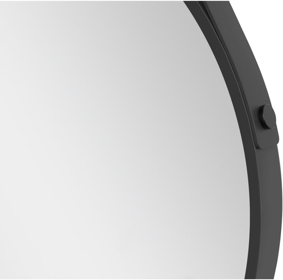 Talos Badspiegel Black Stijl Diameter: 50 cm matzwart gelakt