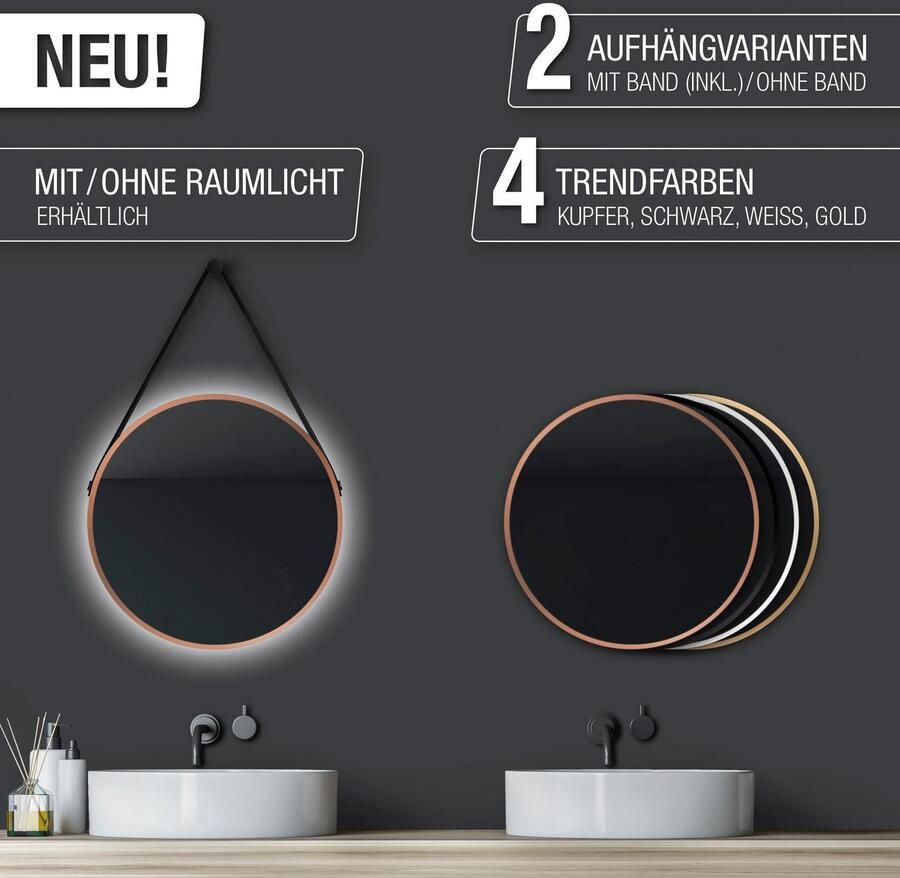 Talos Led-lichtspiegel rond met indirecte ledverlichting mat ø 50 cm - Foto 2
