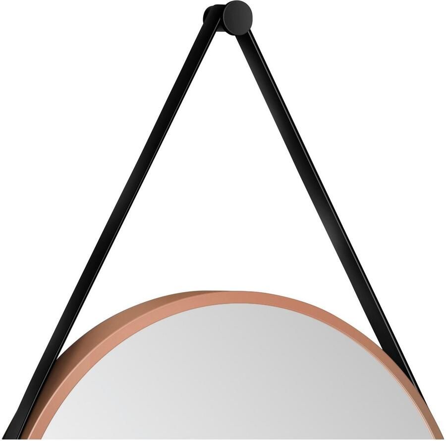 Talos Wandspiegel decoratieve ronde spiegel met aluminiumframe ø 50 cm