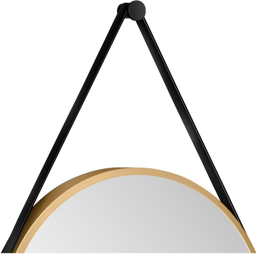 Talos Wandspiegel decoratieve ronde spiegel met aluminiumframe ø 50 cm