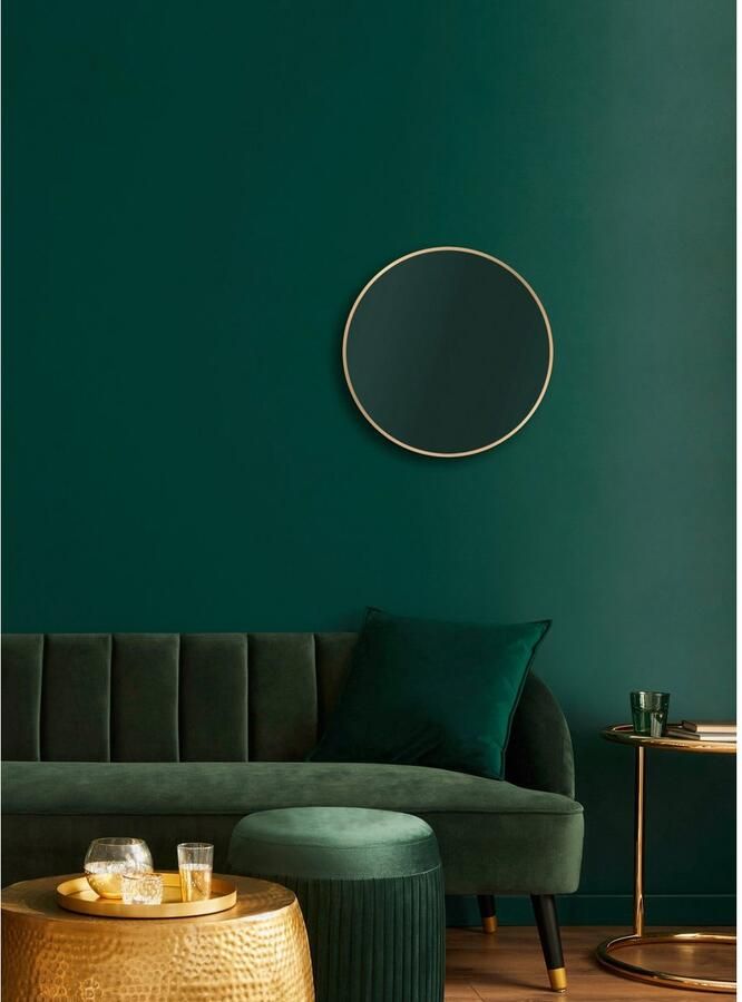 Talos Wandspiegel decoratieve ronde spiegel met aluminiumframe ø 50 cm - Foto 3