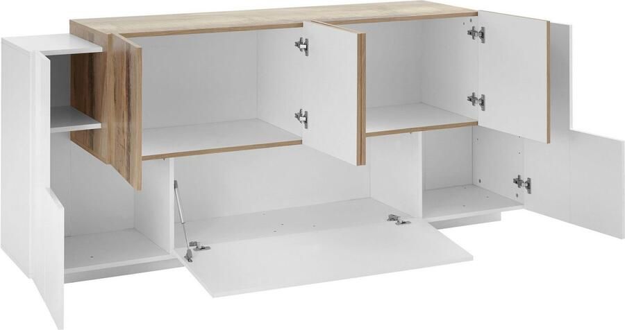 Tecnos Dressoir Coro commode kast buffet greeploos met legplanken - Foto 3