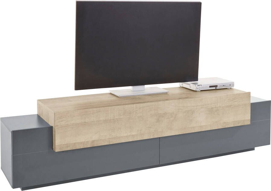 INOSIGN Tv-meubel Coro lowboard TV-commode TV-meubelen TV-bank met 3 kleppen waarvan 2 met push-to-open functie breedte 200 cm - Foto 8