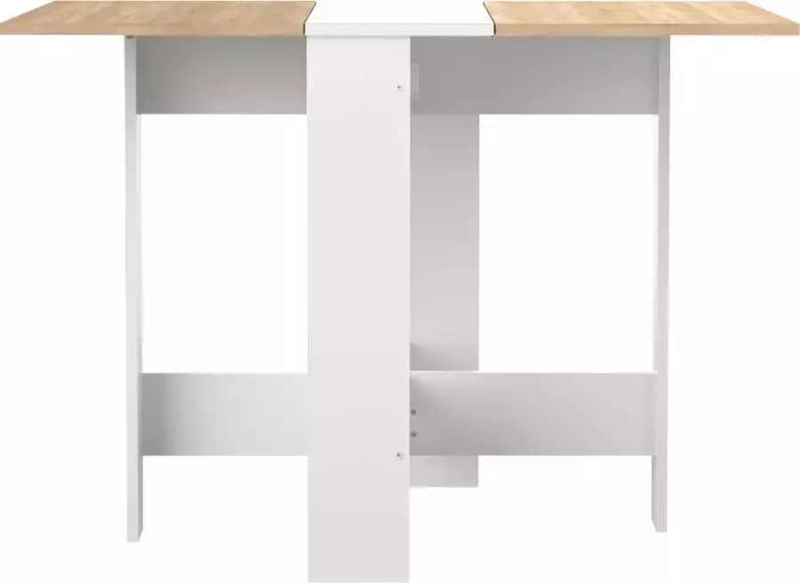 Symbiosis inklapbare tafel Laugen wit eikenkleur 73 4x28x76 cm Leen Bakker