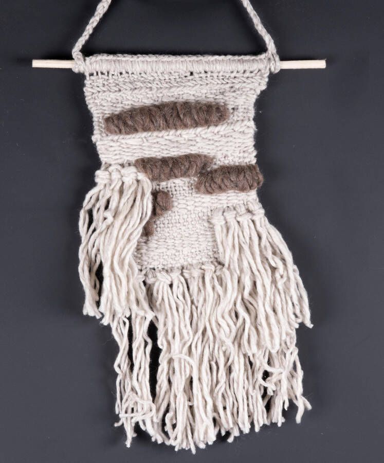 THEKO Sierobject voor aan de wand Wallart KnotLove Wandtapijt wanddecoratie zuivere wol met de hand gemaakt