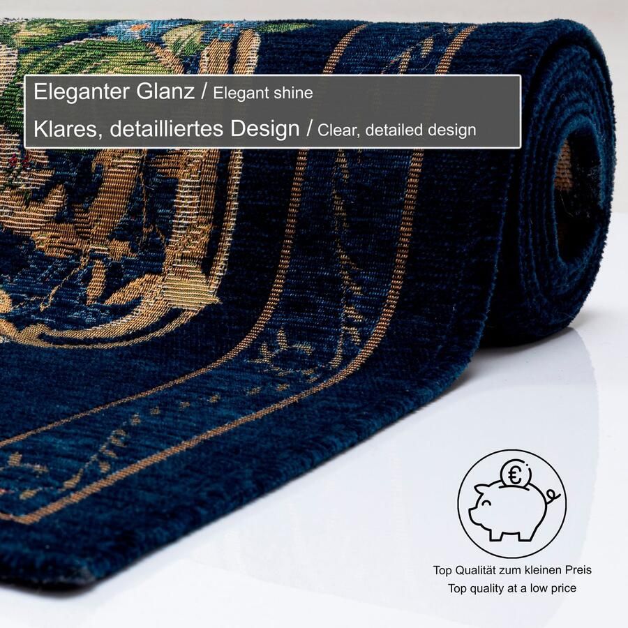 THEKO Vloerkleed Flomi Floral geweven bloemendessin ideaal in de woonkamer & slaapkamer - Foto 2