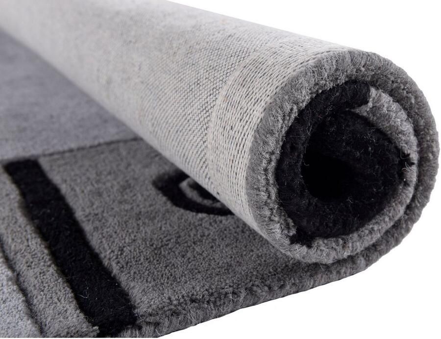 THEKO Wollen kleed AMBADI zuiver scheerwol handgetuft met randdessin modern - Foto 2