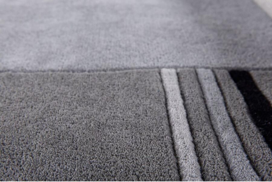 THEKO Wollen kleed AMBADI zuiver scheerwol handgetuft met randdessin modern - Foto 4