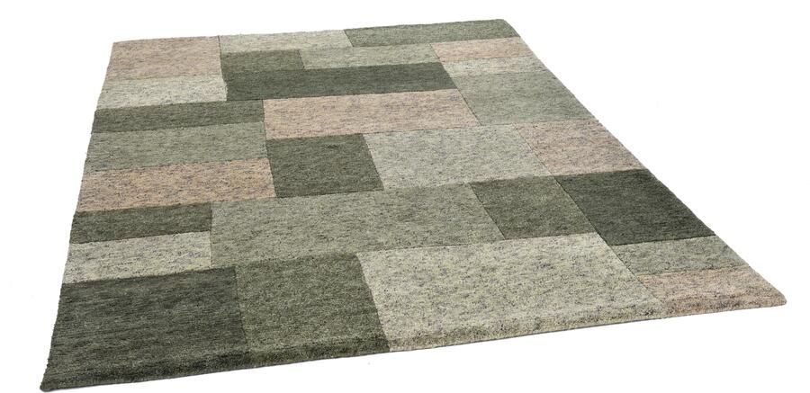 THEKO Wollen kleed Dalas 7709 zuivere wol met de hand geknoopt patchworkdesign - Foto 7