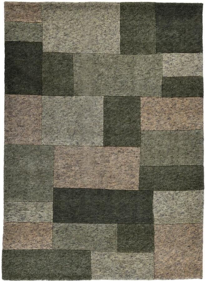 THEKO Wollen kleed Dalas 7709 zuivere wol met de hand geknoopt patchworkdesign - Foto 2