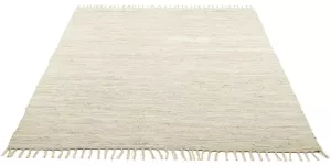 THEKO Vloerkleed Happy Cotton Handgeweven vloerkleed platweefsel puur katoen met de hand geweven met franje ideaal in de woonkamer & slaapkamer