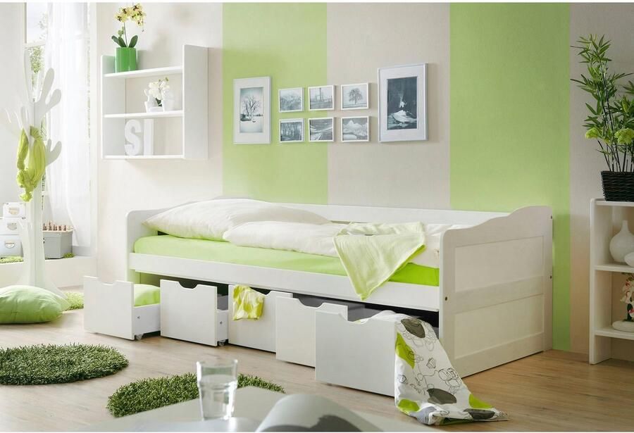 Ticaa Functioneel ledikant Maria met 5 laden naar keuze met matras