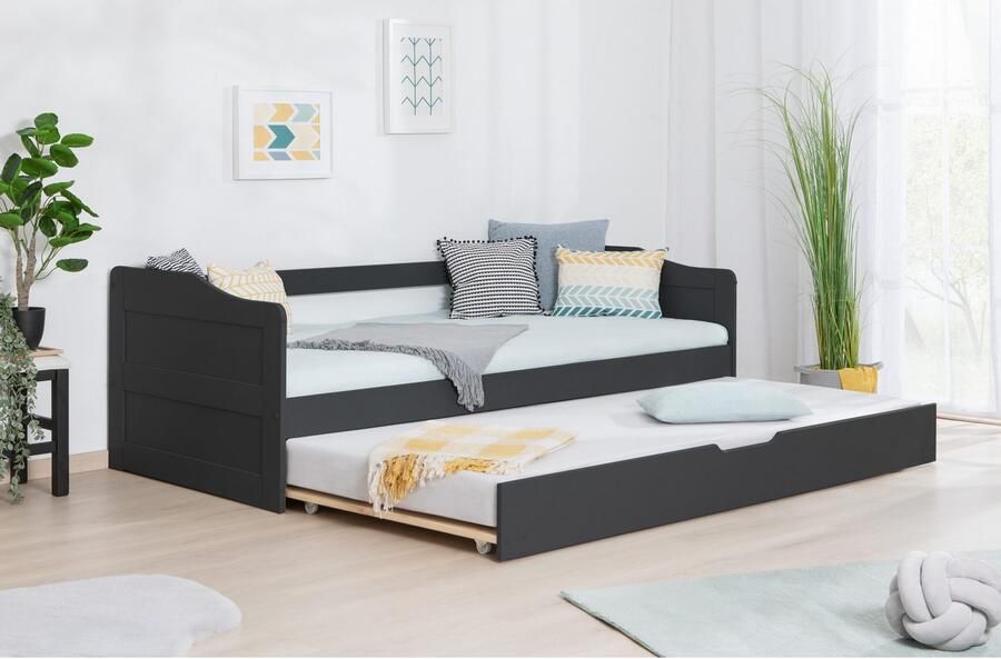 Ticaa Functioneel ledikant Melinda dagbed jeugdbed 2 slaapplaatsen lade op wielen - Foto 2