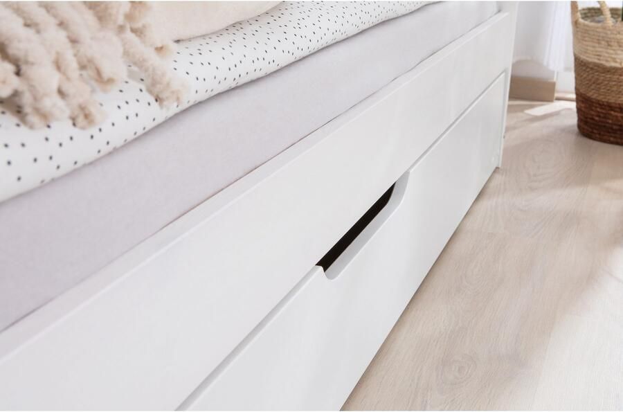 Ticaa Functioneel ledikant Melinda dagbed jeugdbed 2 slaapplaatsen lade op wielen - Foto 5