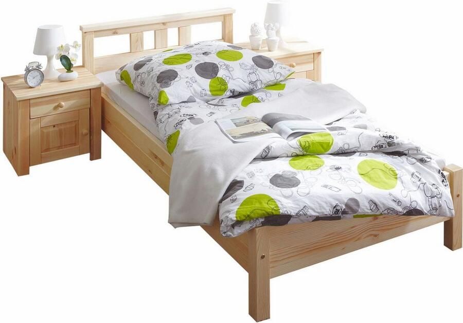 Ticaa Futonbed Merci Eenpersoonsbed van massief pijnhout incl. lattenbodem - Foto 2